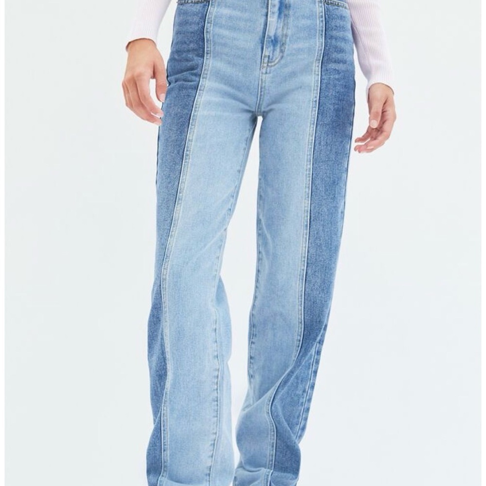 Pacsun Eco Two-Tone 90’s Boyfriend Jeans, Y2K - Picture 2 of 7